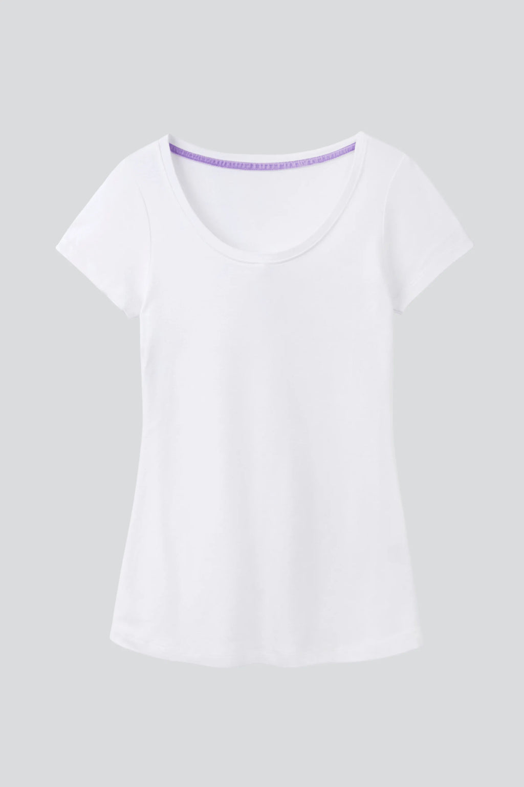 Women's Scoop Neck Cotton Modal T-Shirt Short Sleeve