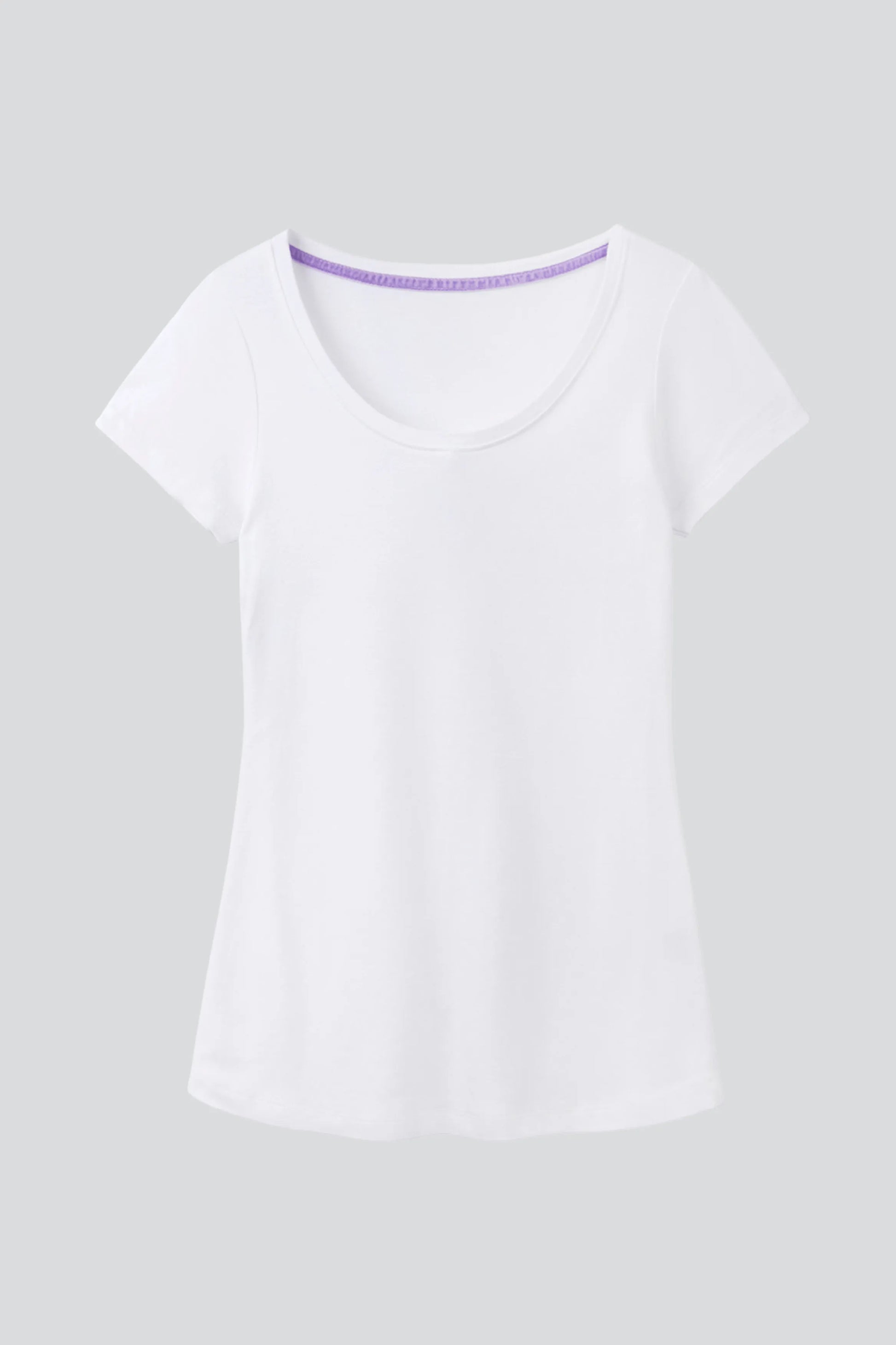 Women's Scoop Neck Cotton Modal T-Shirt Short Sleeve