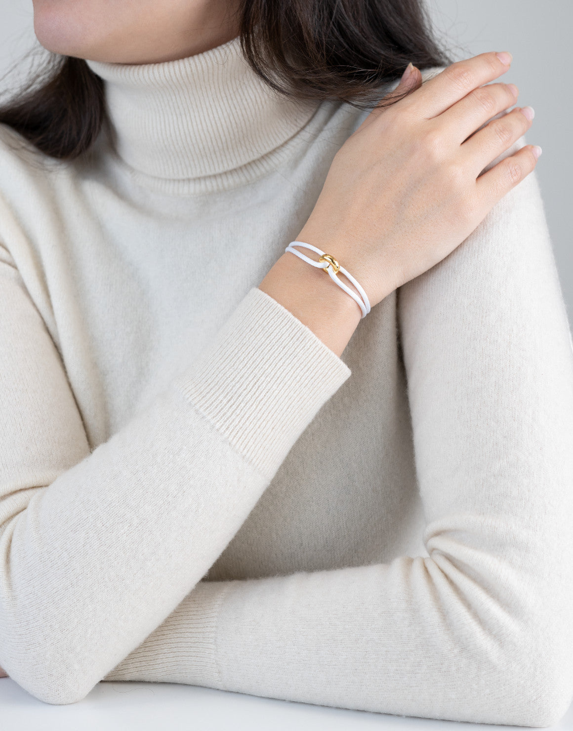 Golden Cord Bracelet Handcrafted in Sterling Silver