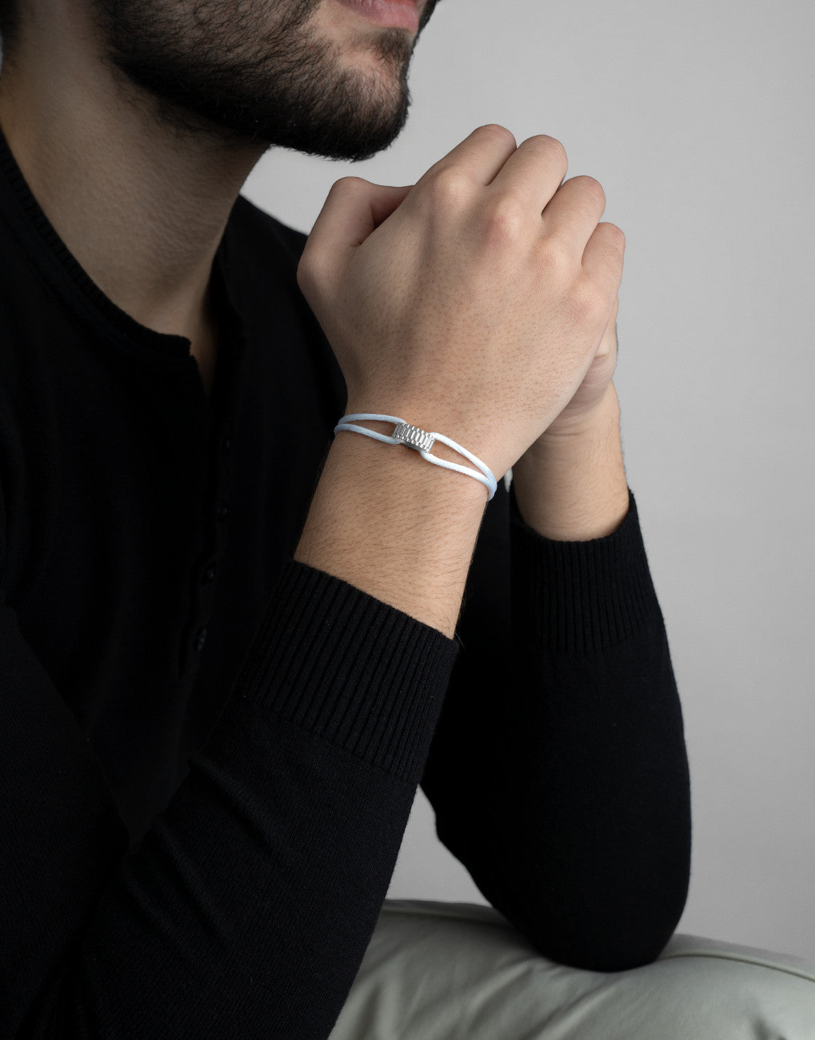 Regent Cord Bracelet in Sterling Silver