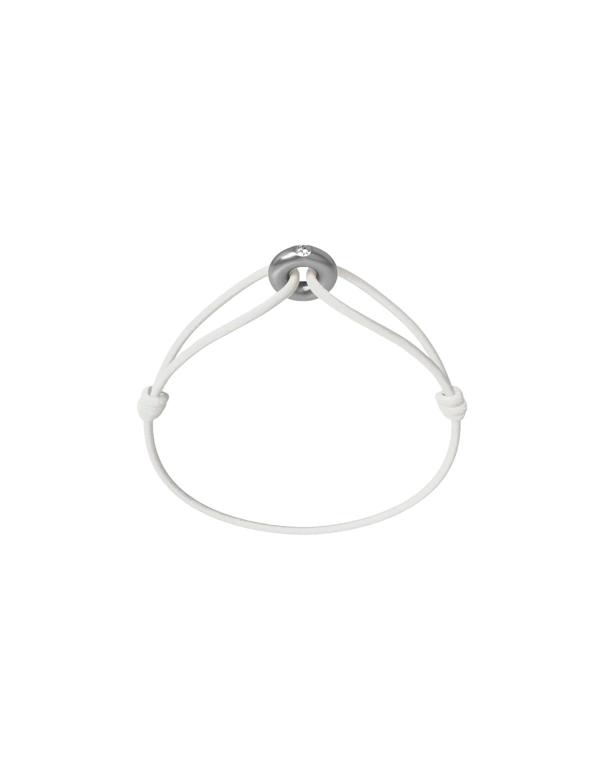 Mini Silver Diamond Cord Bracelet