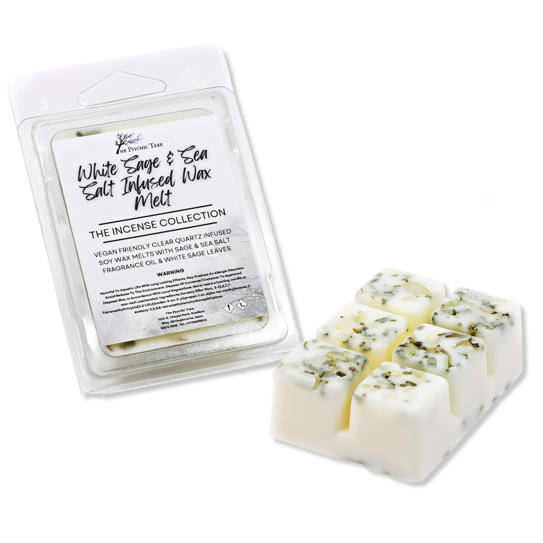 White Sage and Sea Salt Crystal Infused Scented Wax Melts