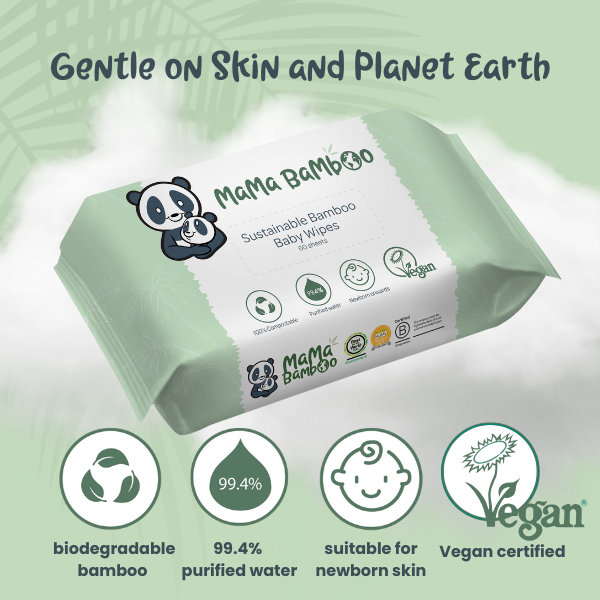 Newborn Starter Bundle with Bamboo Nappies and Wipes