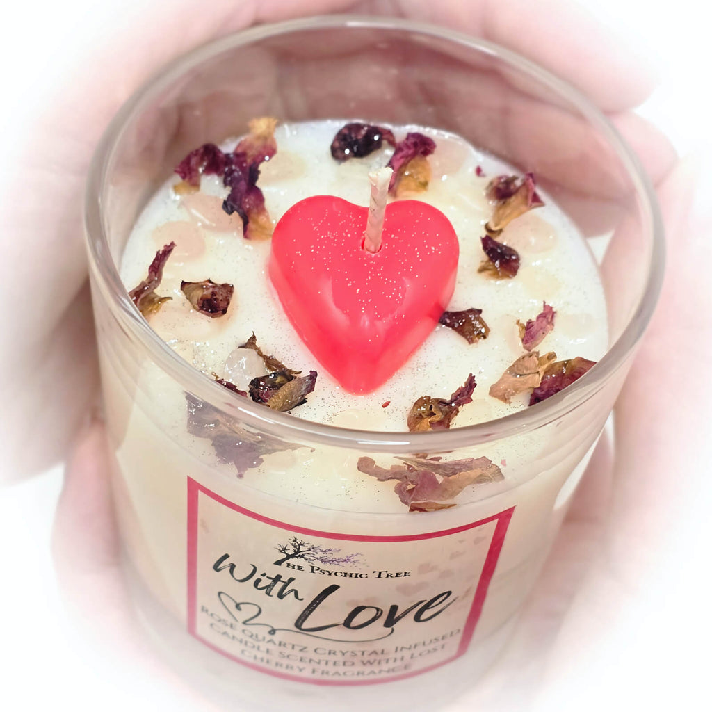 With Love Crystal Infused Scented Candle