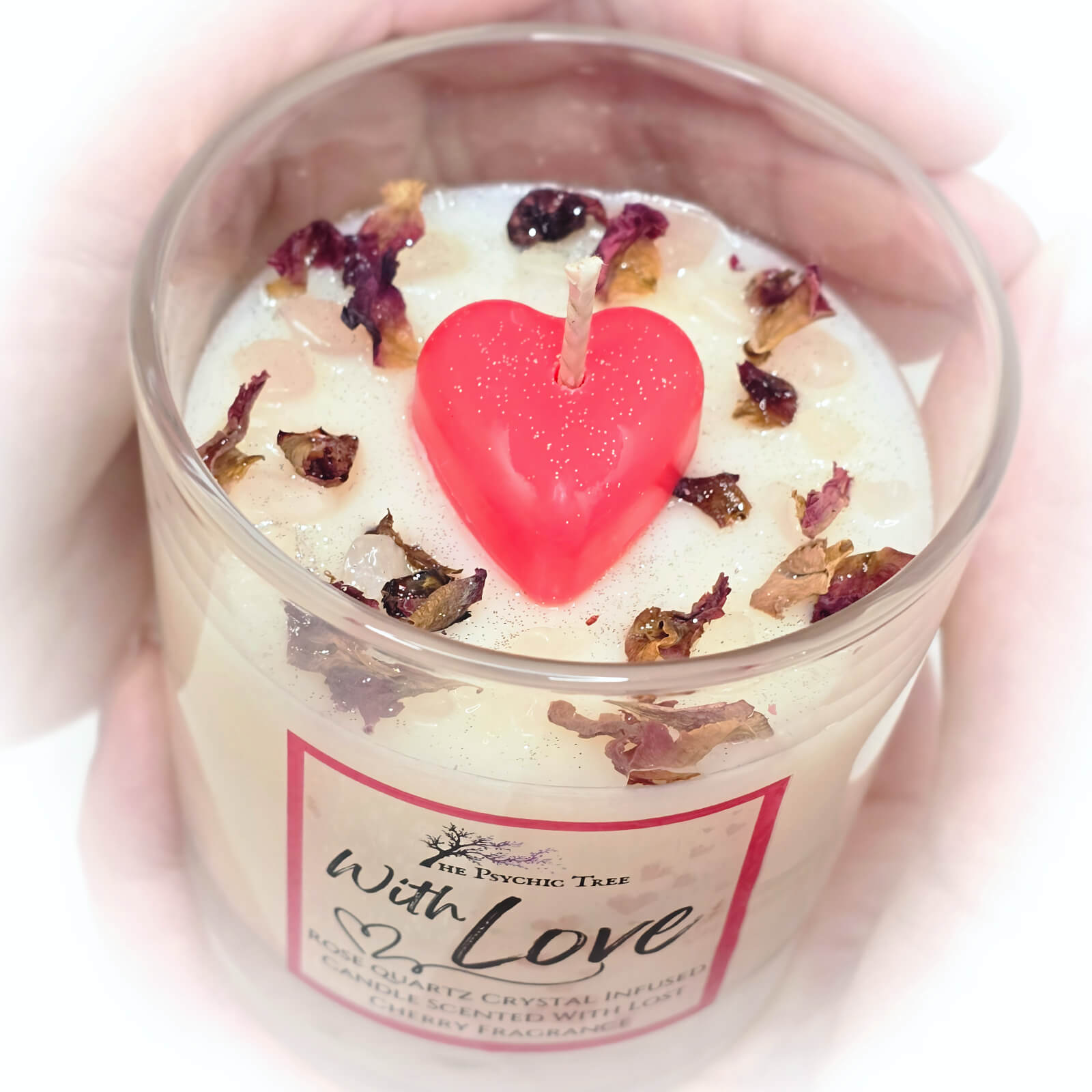With Love Crystal Infused Scented Candle