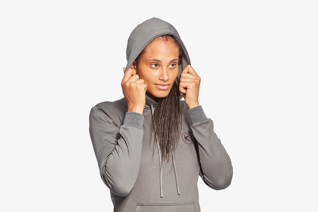 Women's Infrared Hoodie in Grey and Blue
