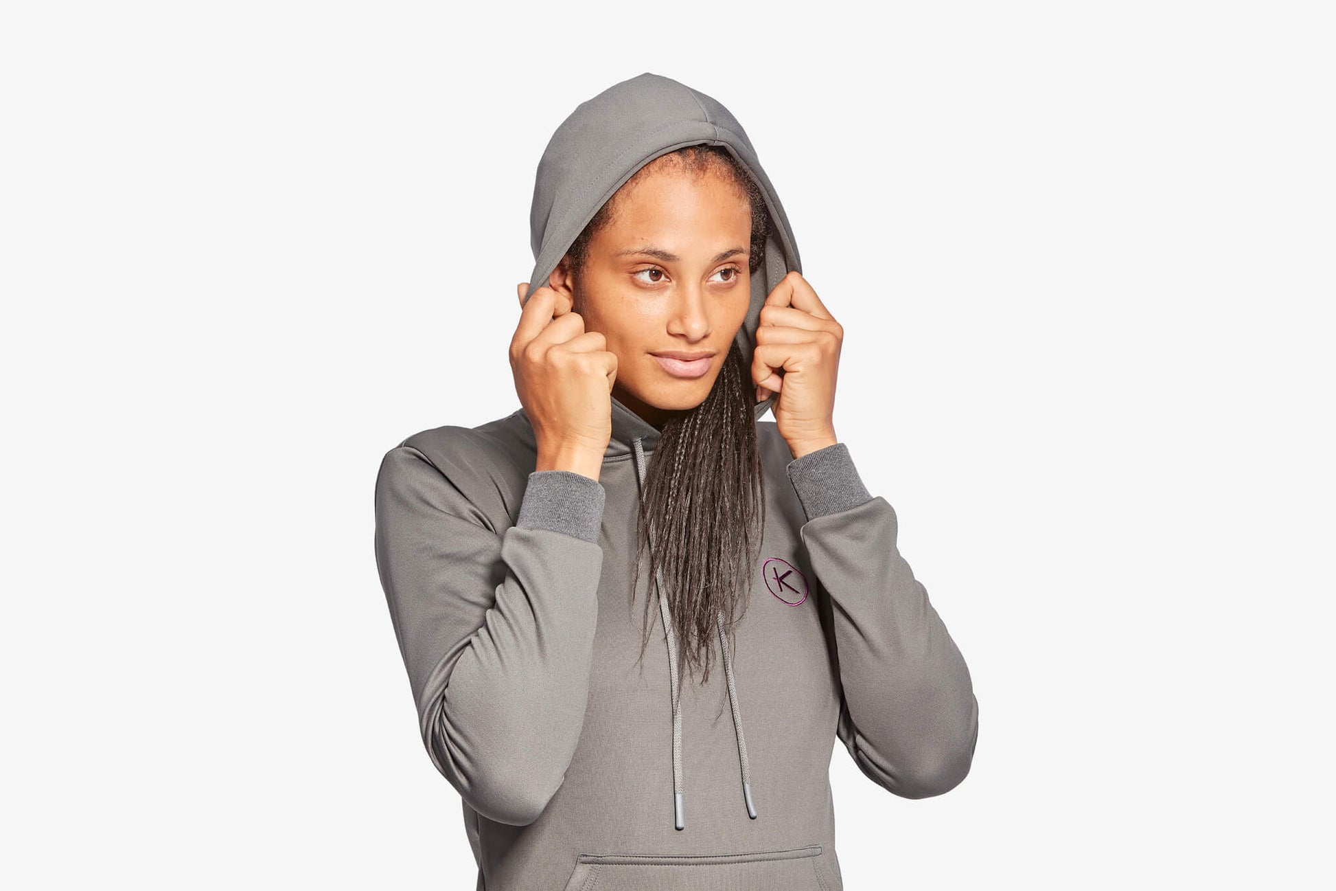 Women's Infrared Hoodie in Grey and Blue