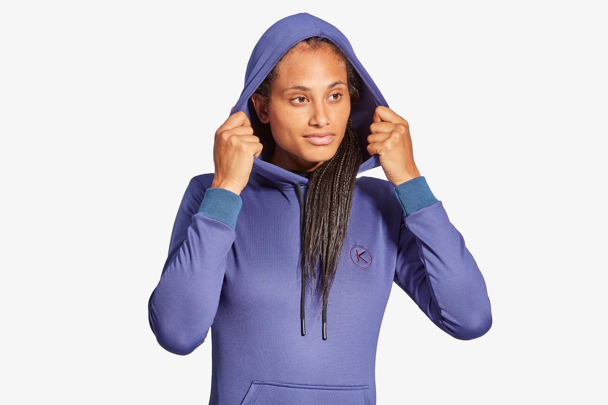 Women's Infrared Hoodie in Grey and Blue