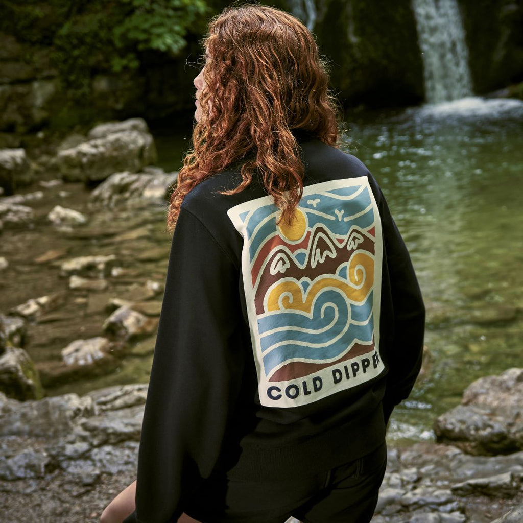 Women's Cold Dipper Black Sweatshirt