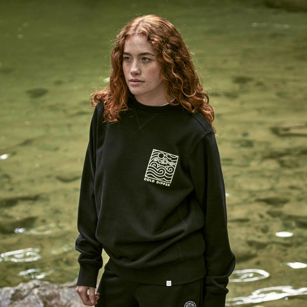 Women's Cold Dipper Black Sweatshirt