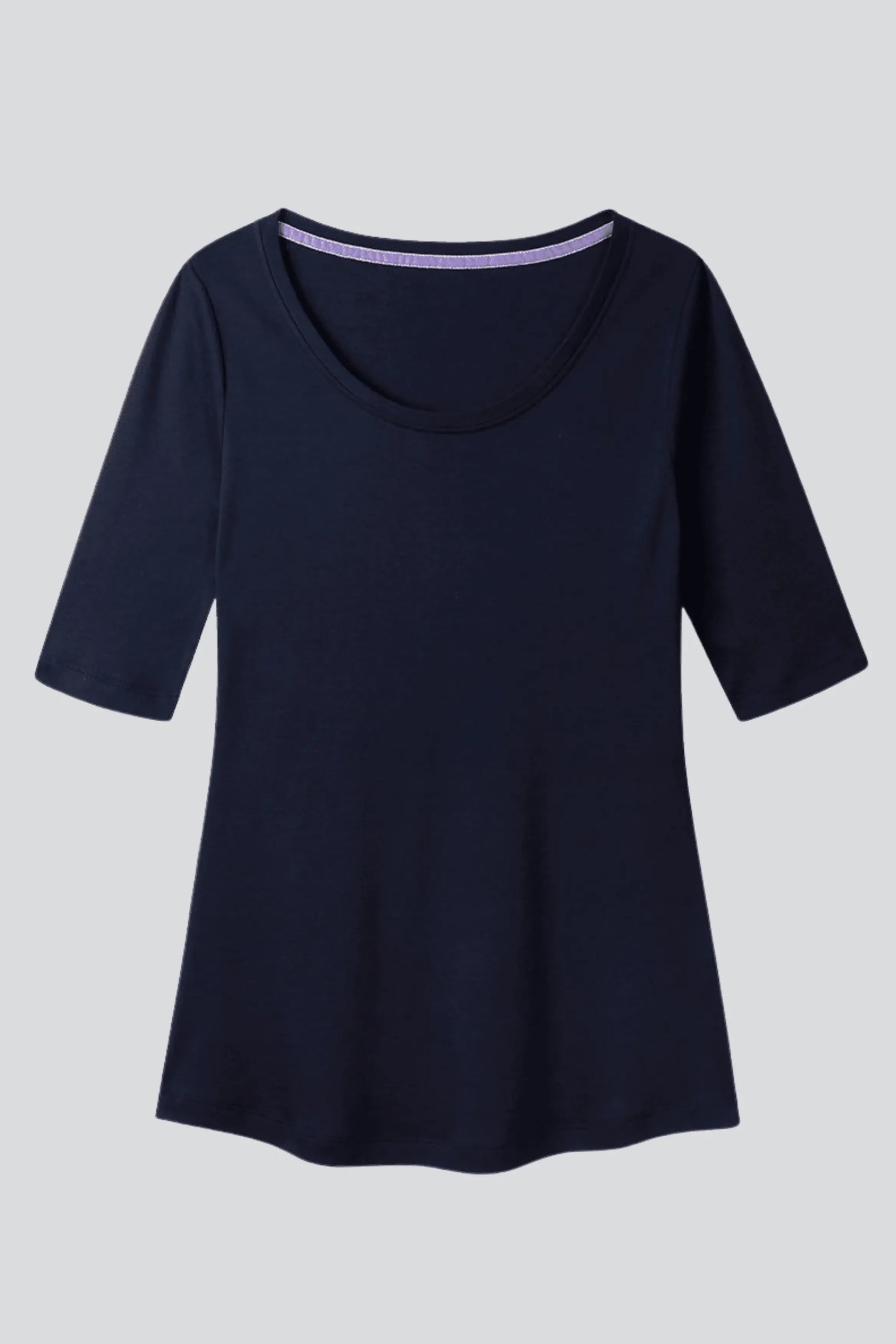 Women's Half Sleeve Scoop Neck Cotton Modal Blend T-Shirt