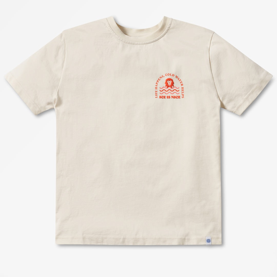 Women's Life Happens Cold Water Helps Off White T-Shirt