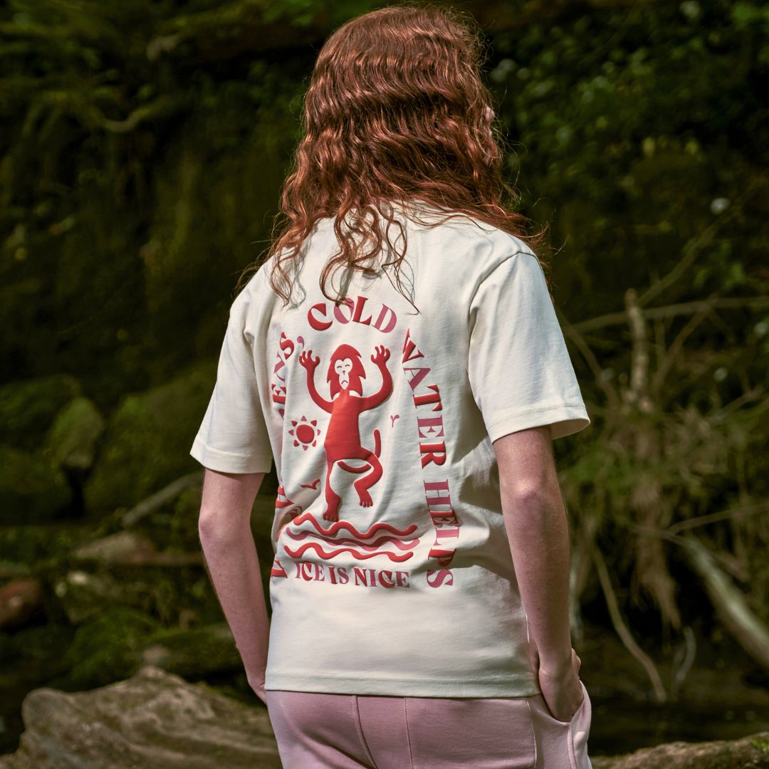 Women's Life Happens Cold Water Helps Off White T-Shirt