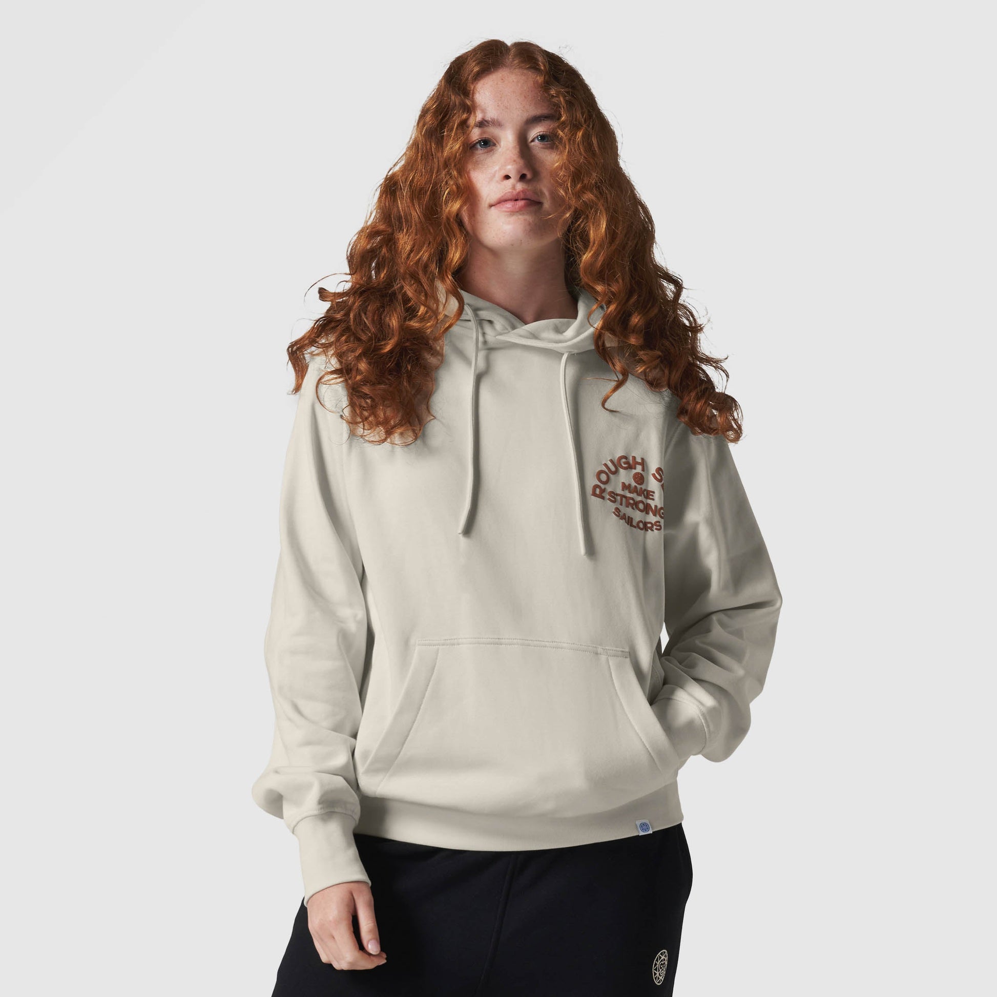 Women's Rough Seas Make Strong Sailors Off White Hoodie