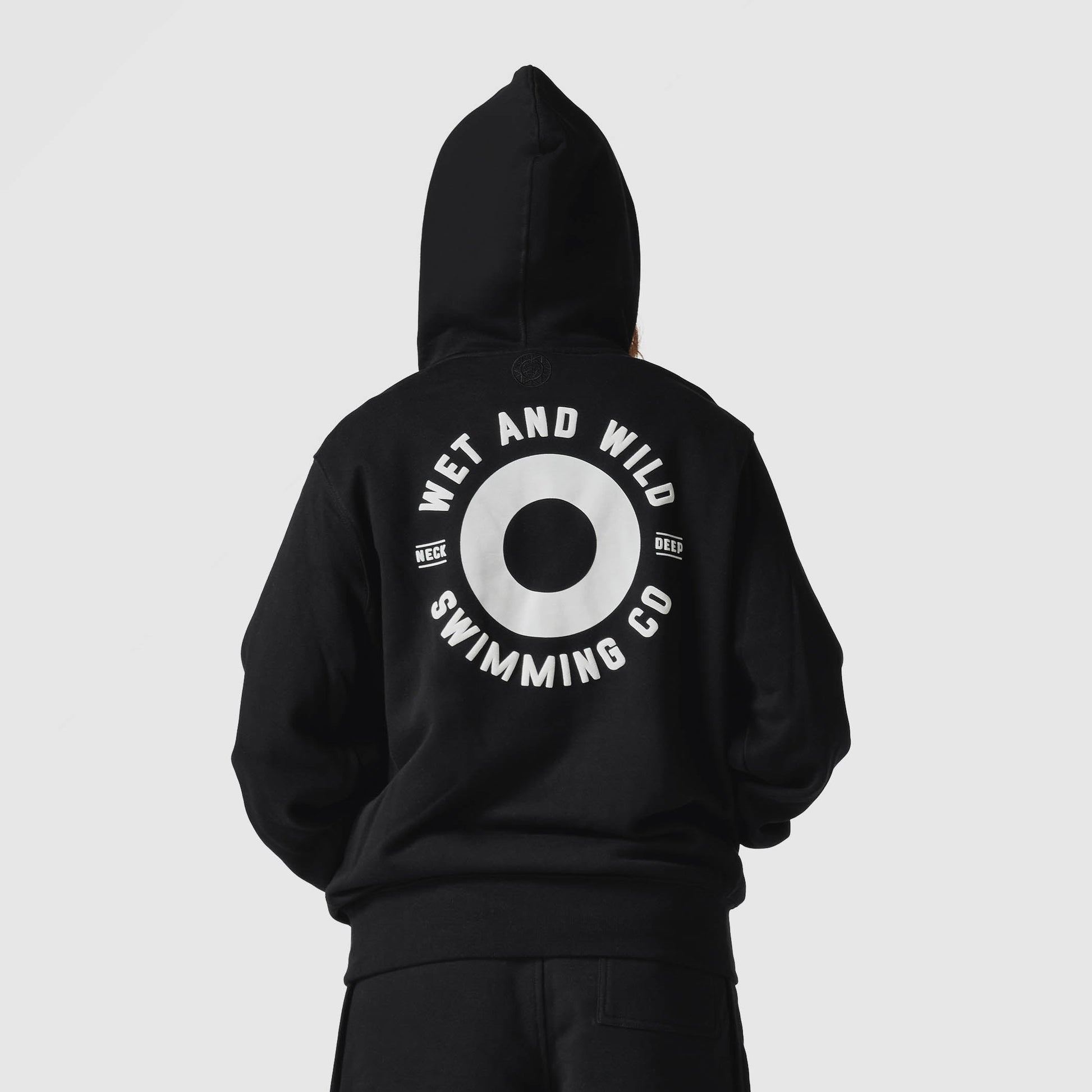 Women's Wet and Wild Swimming Club Black Hoodie