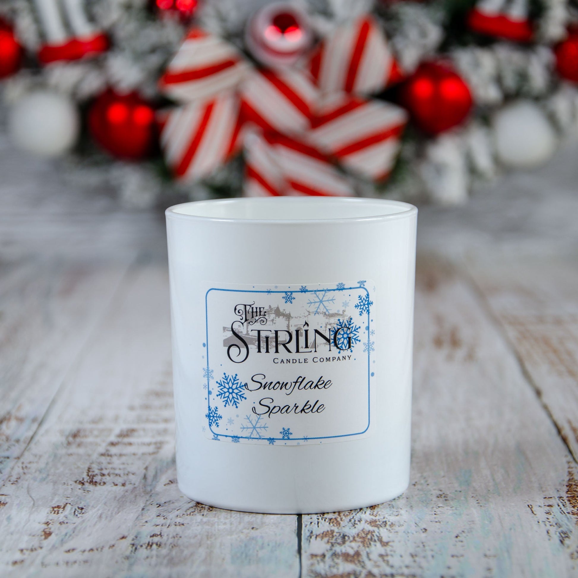 Snowflake Sparkle Large Candle