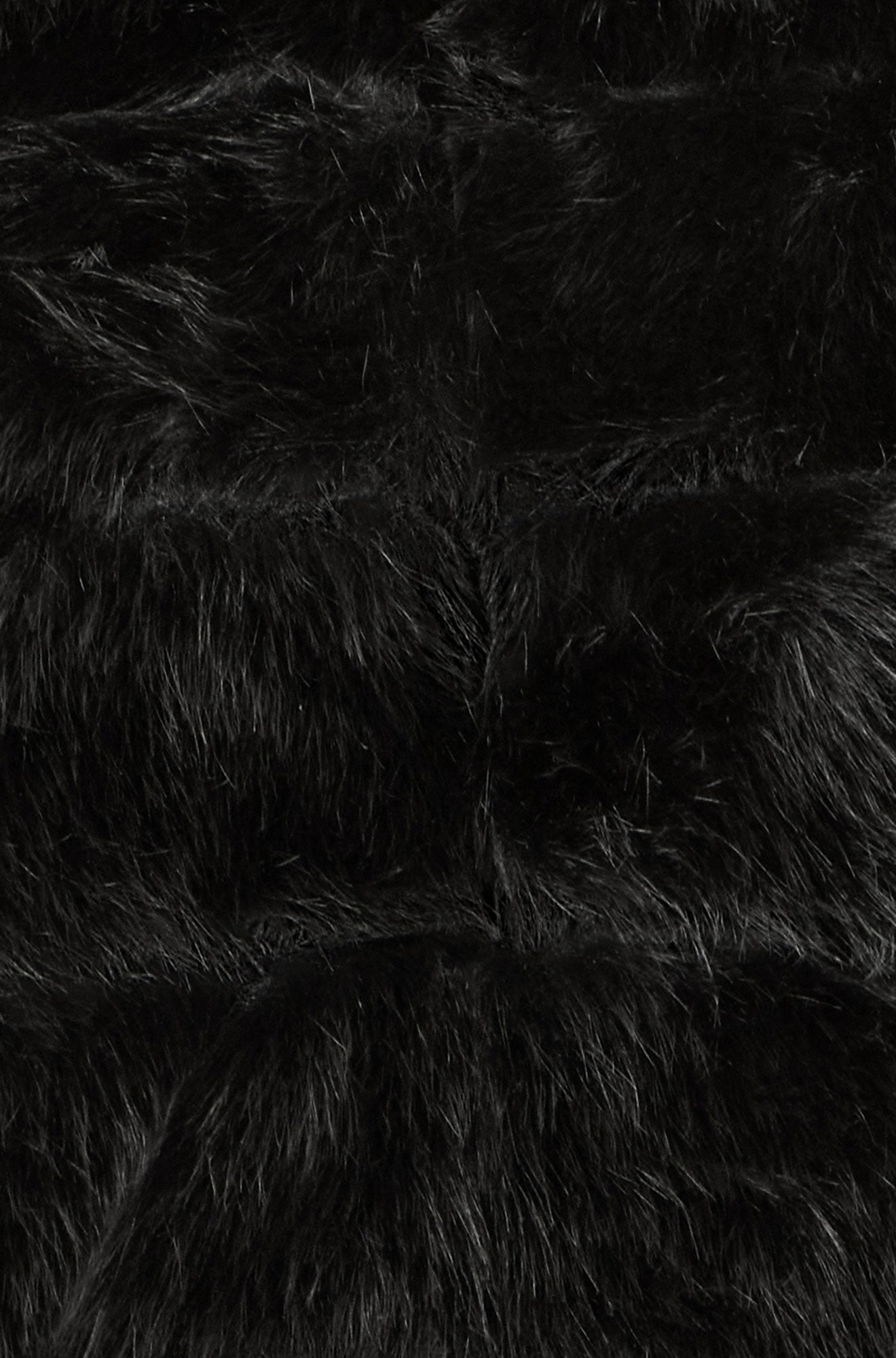 Black Luxe Faux Fur Coat