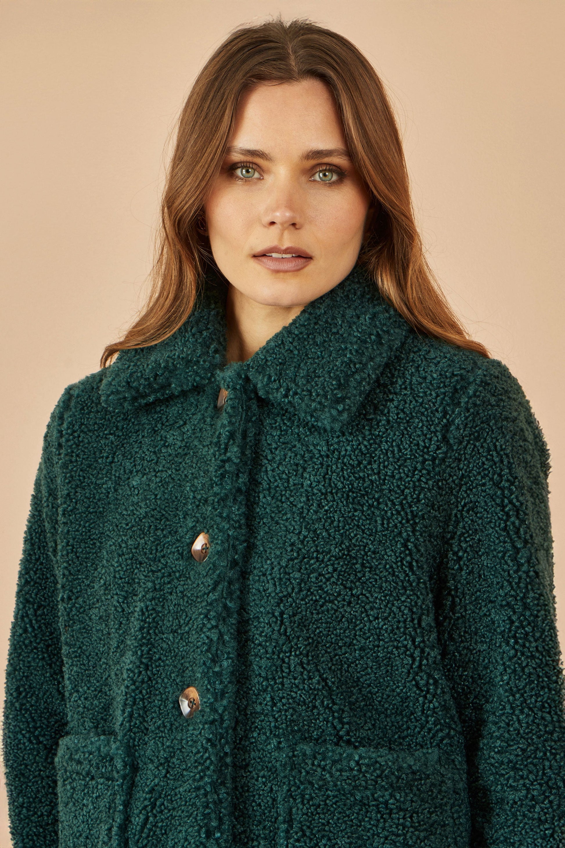 Green Short Teddy Bear Jacket