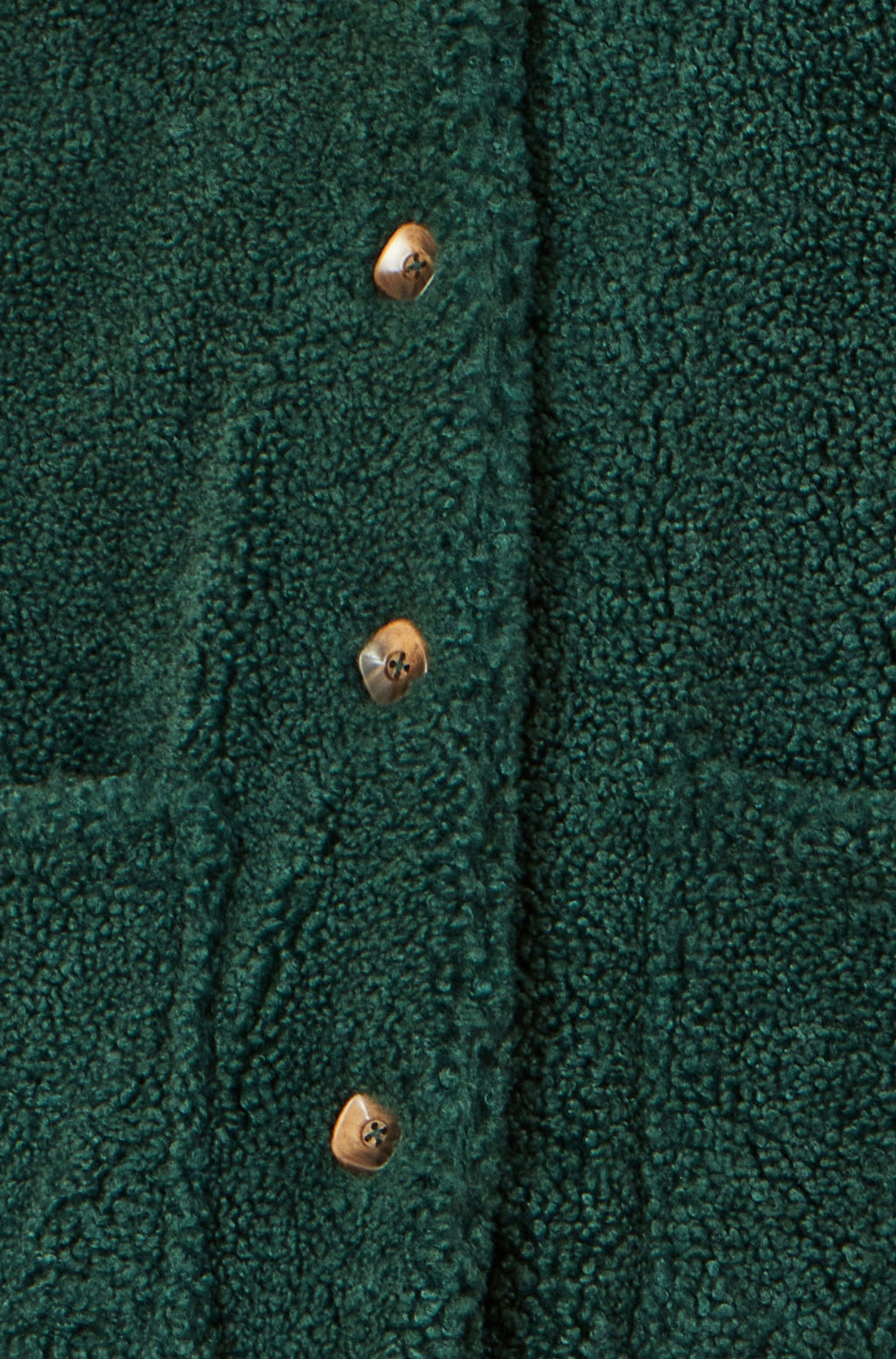 Green Short Teddy Bear Jacket