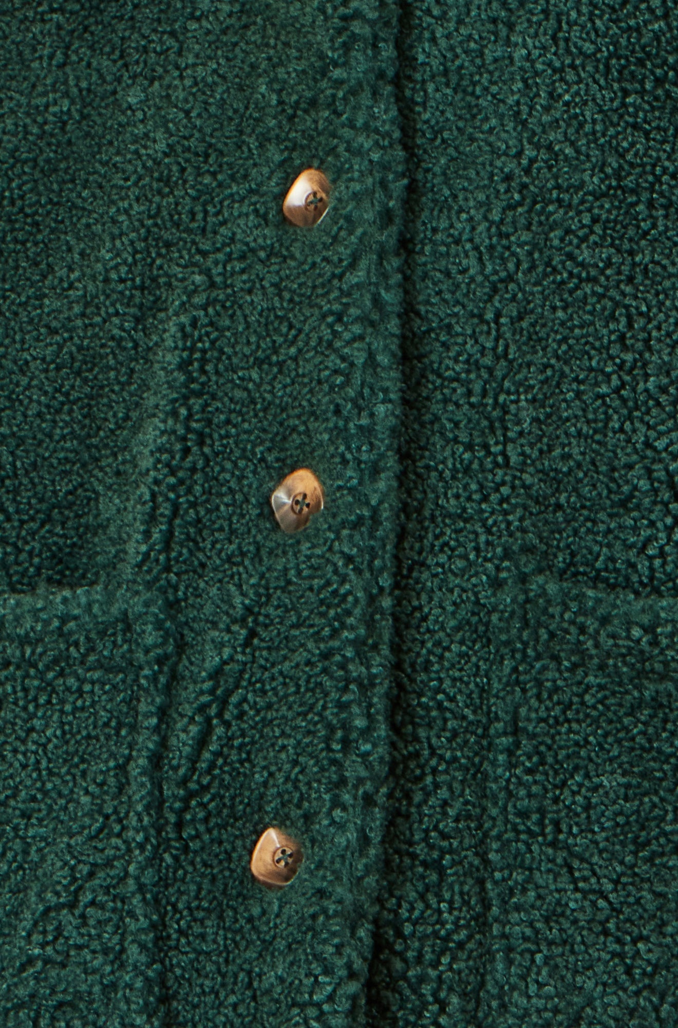 Green Short Teddy Bear Jacket