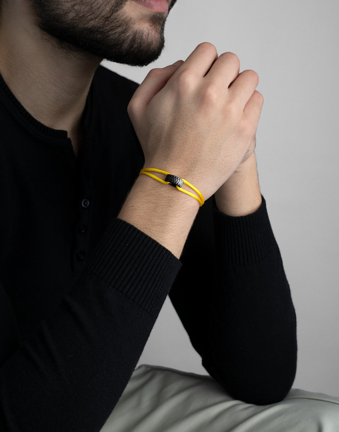 Carbon Regent Cord Bracelet