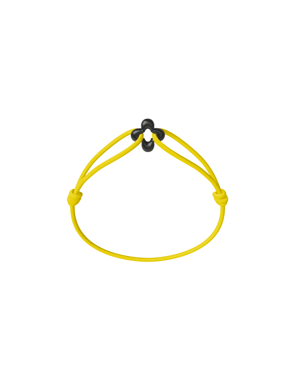 Mini Black Clover Onyx Cord Bracelet