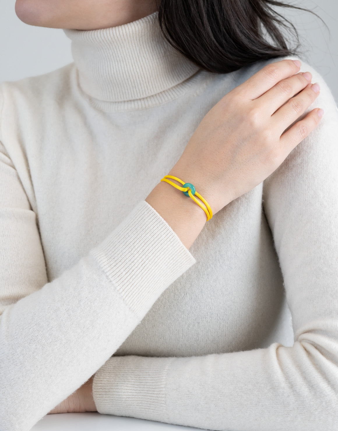 Soho Cord Bracelet with Jade Stone