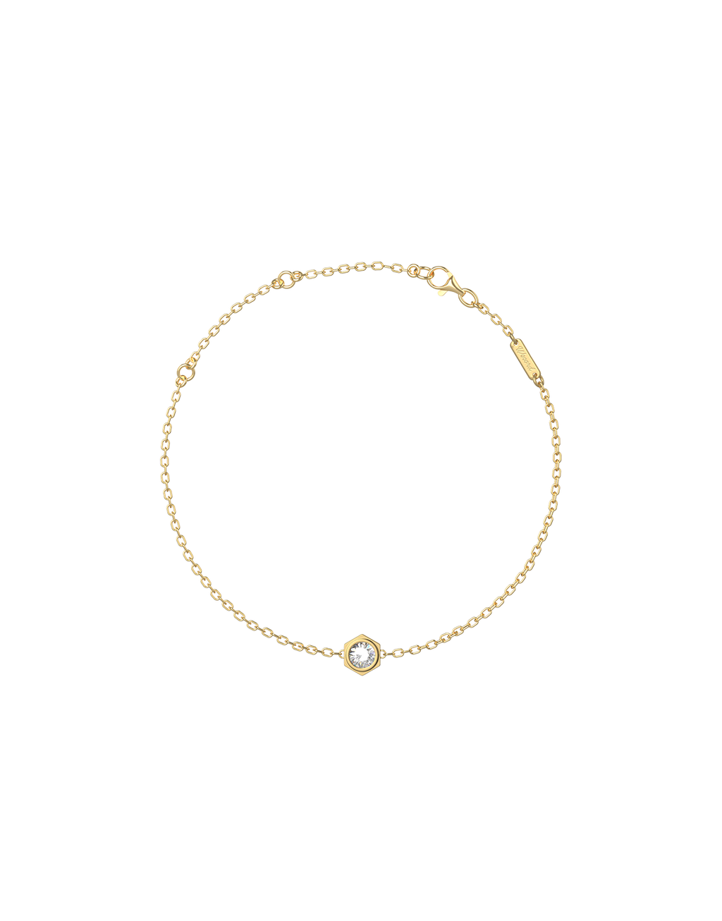 Unity Moissanite Bracelet in Sterling Silver and Gold