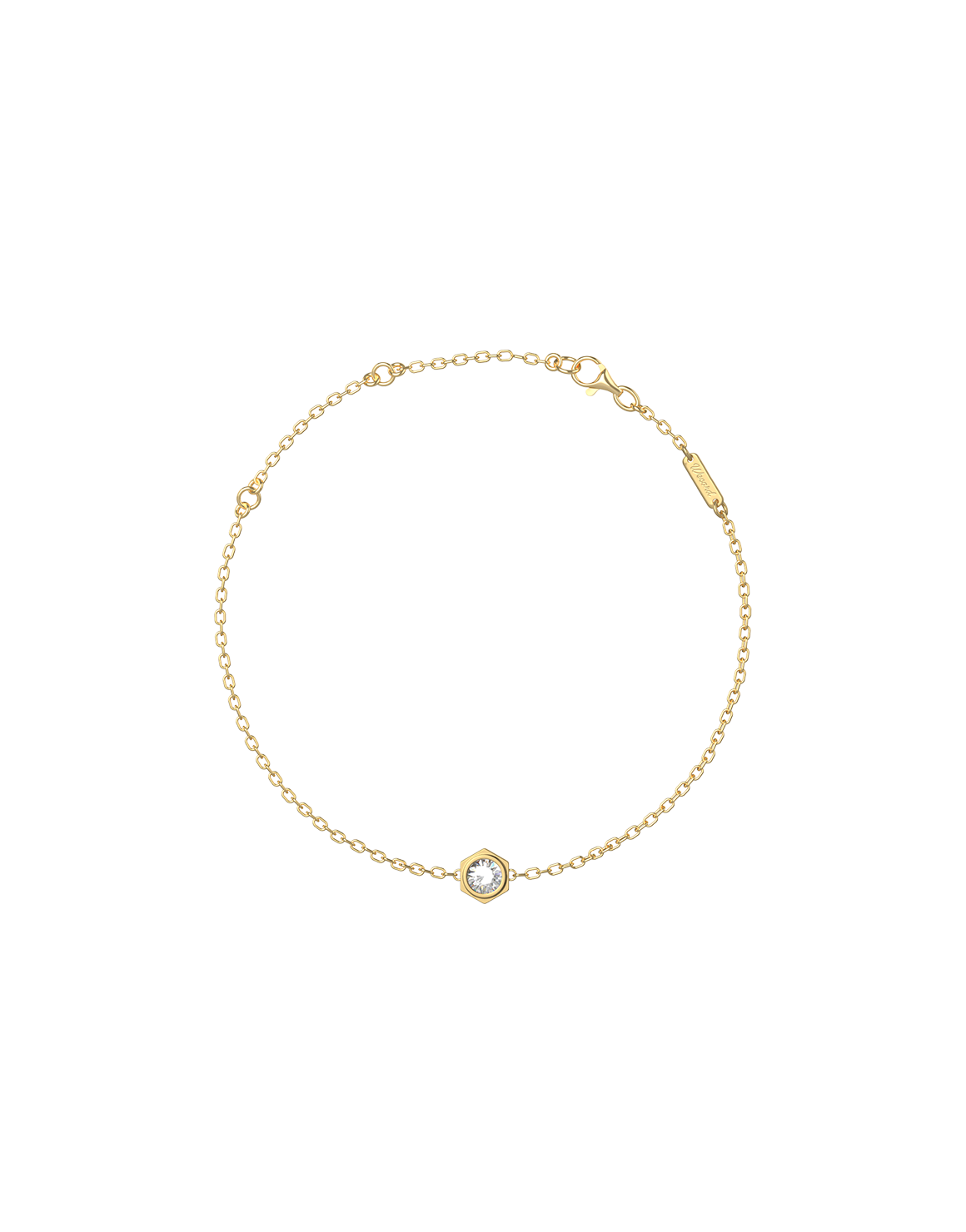 Unity Moissanite Bracelet in Sterling Silver and Gold