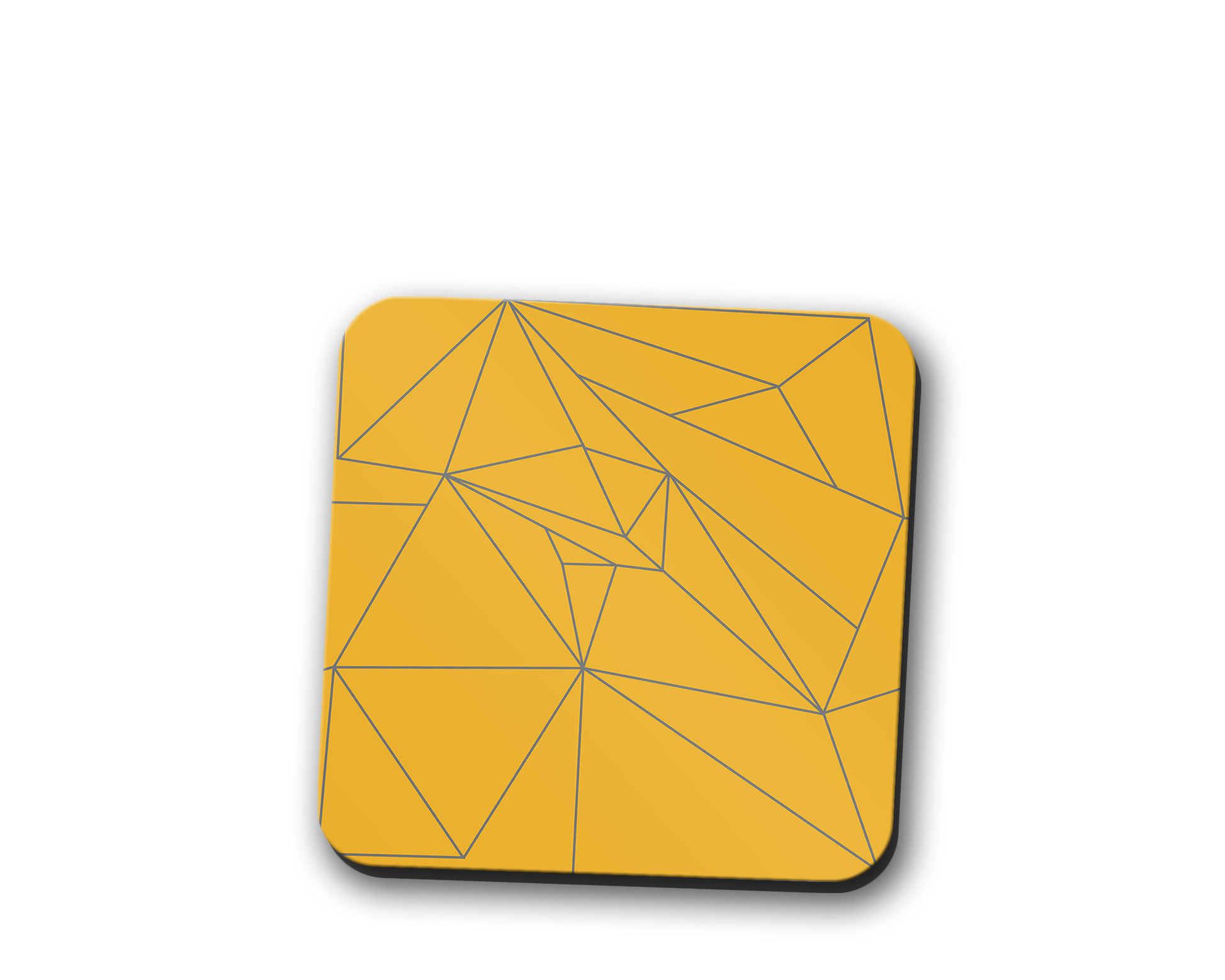 Yellow and Grey Lines Contemporary Coasters