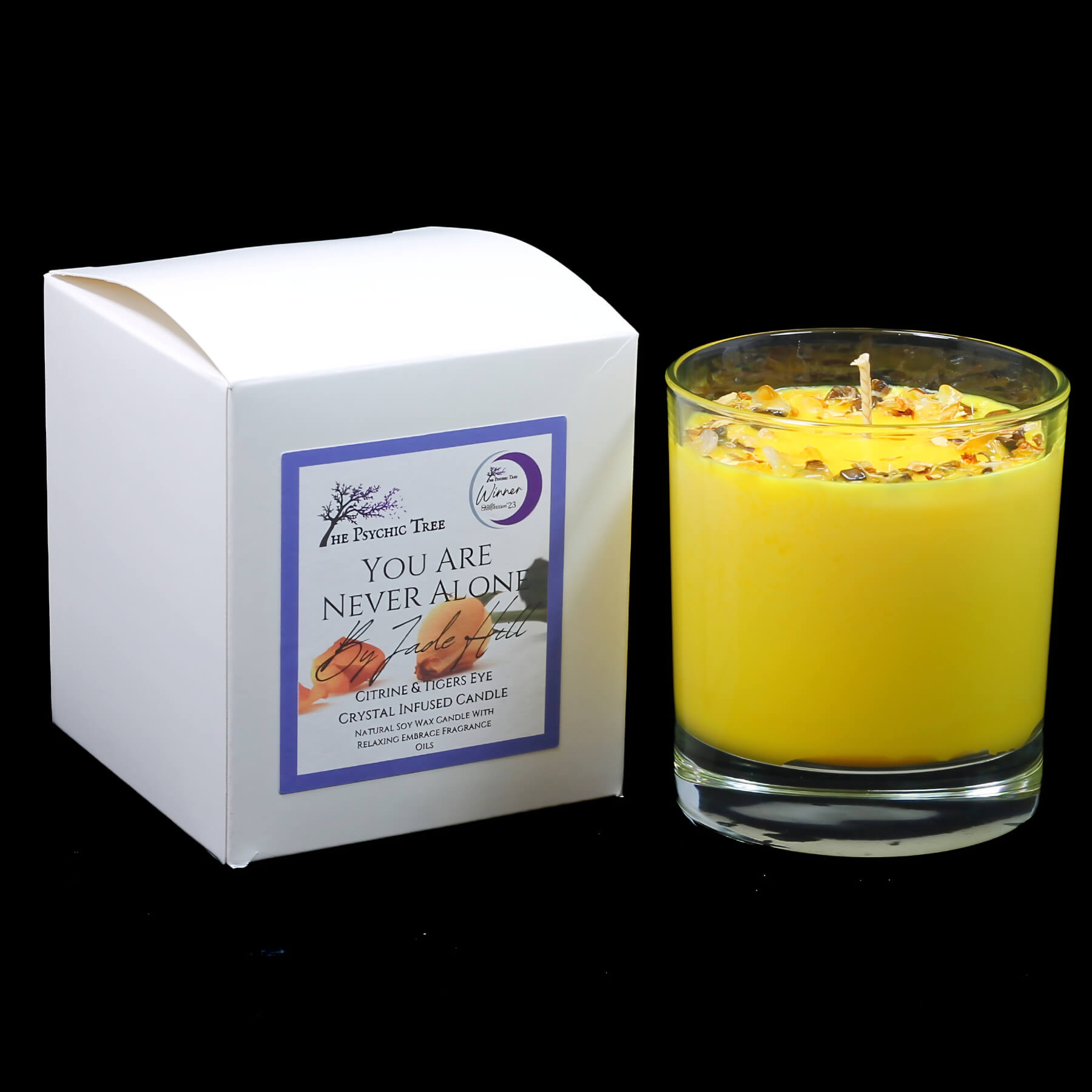You Are Never Alone Crystal Infused Scented Candle