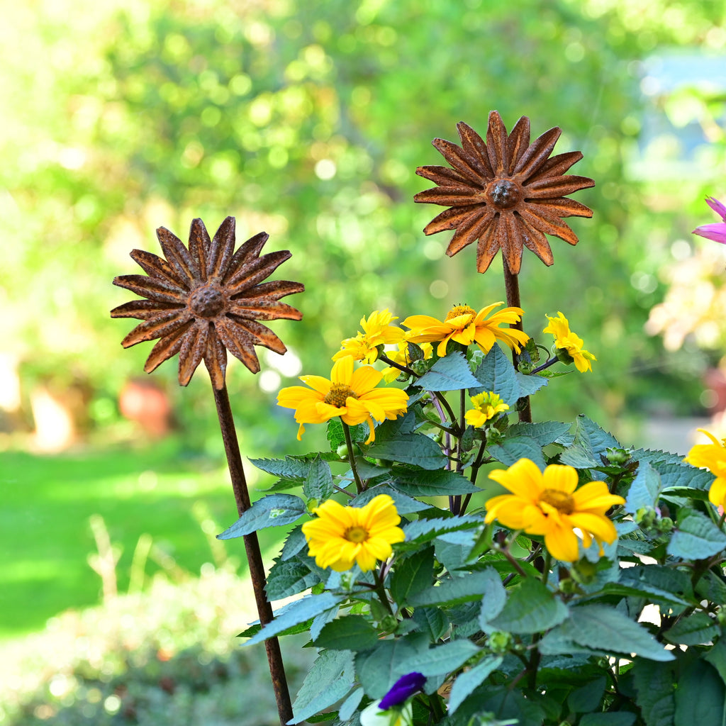 Metal Flower Garden Sculptures