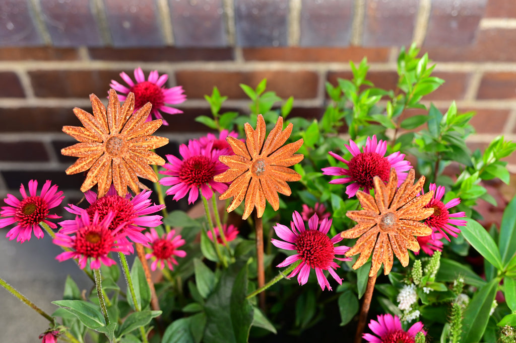 Metal Flower Garden Sculptures