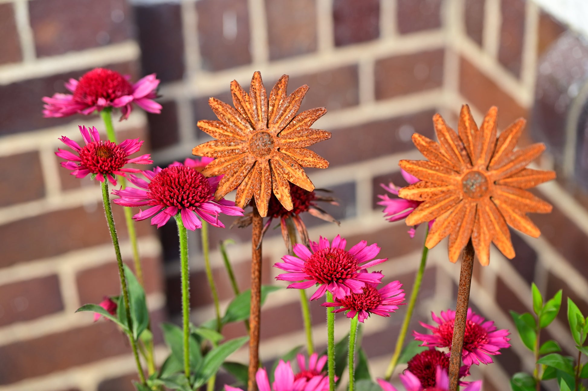 Metal Flower Garden Sculptures