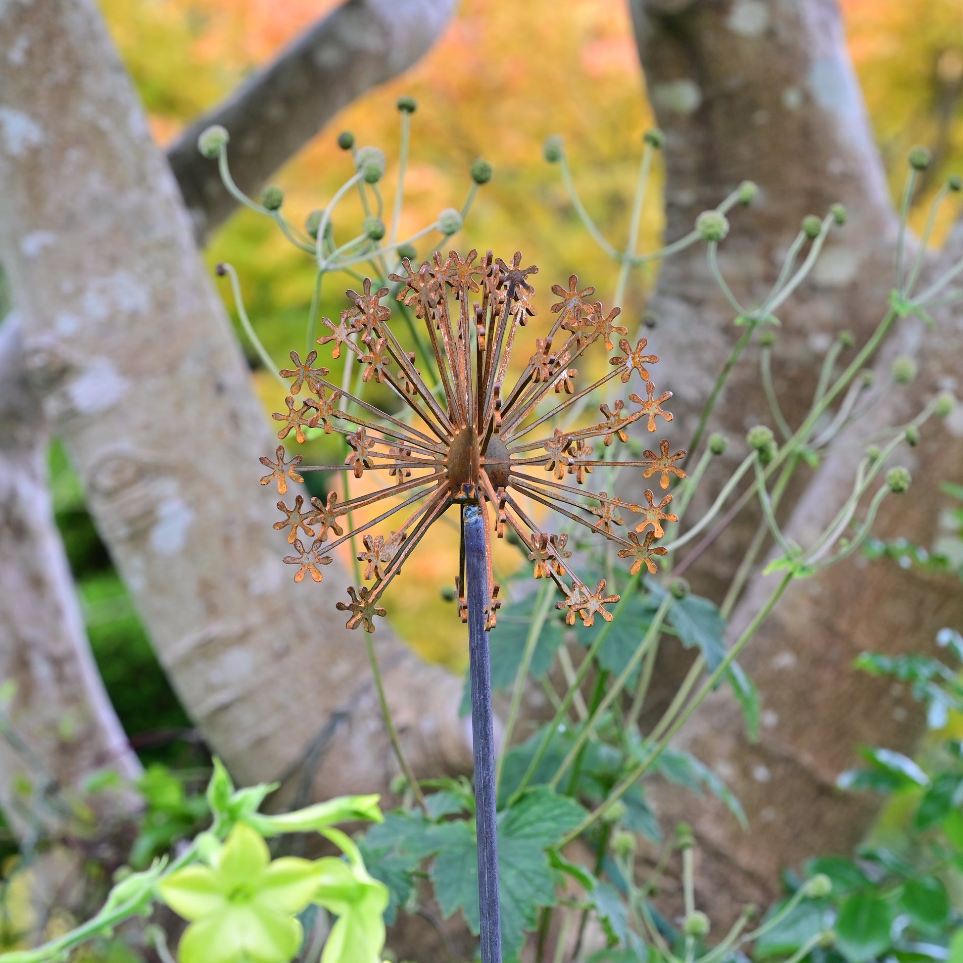 Rusty Metal Allium Flower