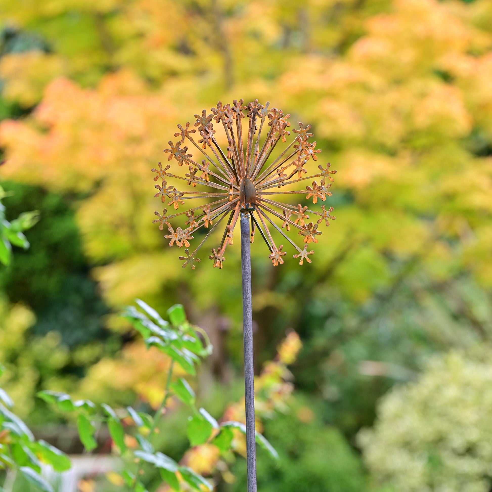 Rusty Metal Allium Flower