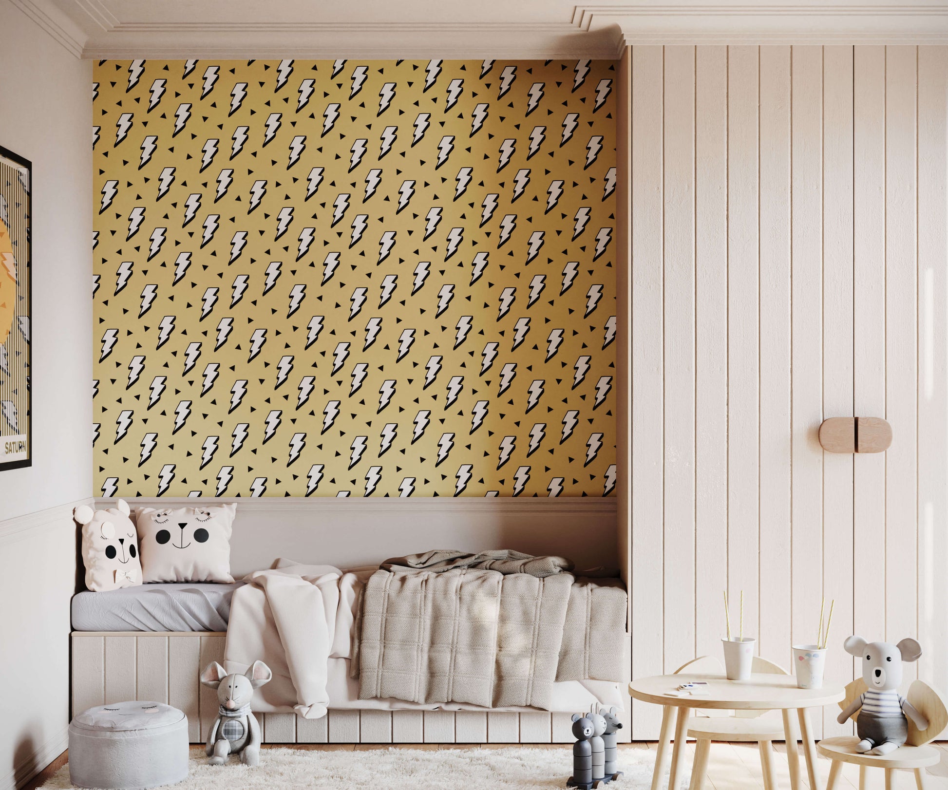 Lightning Bolt Children's Wallpaper