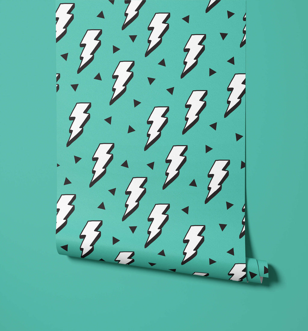 Lightning Bolt Children's Wallpaper
