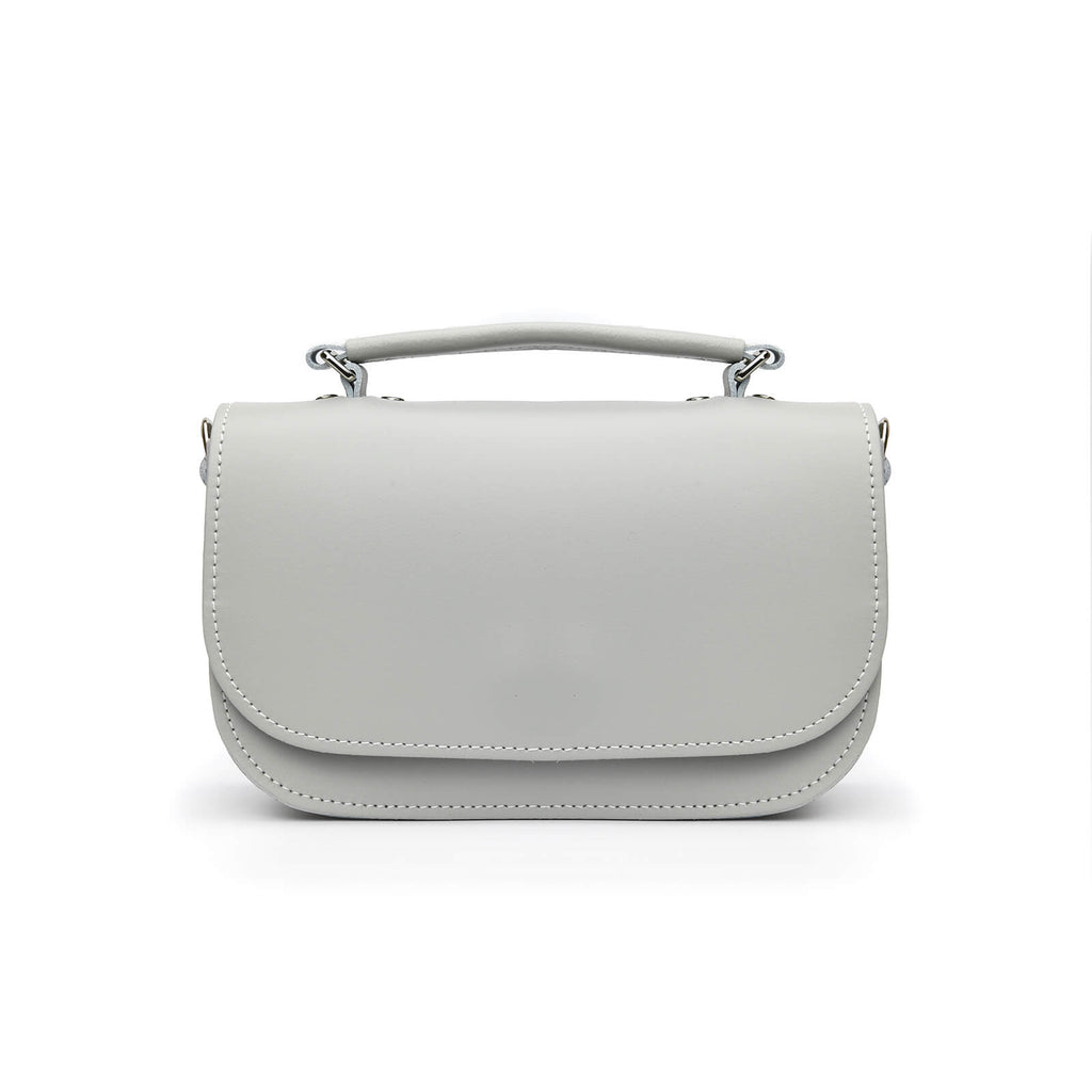 Aura Handmade Leather Bag in Ghost Grey