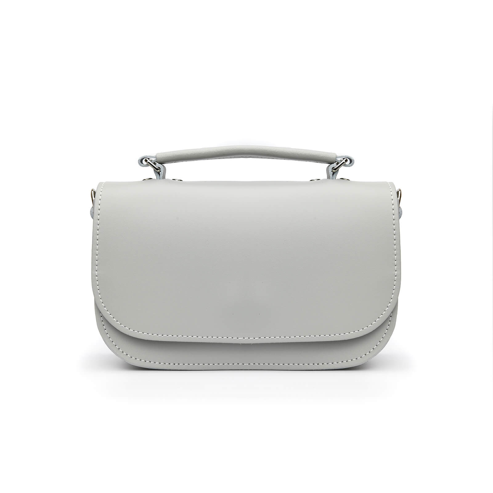 Aura Handmade Leather Bag in Ghost Grey