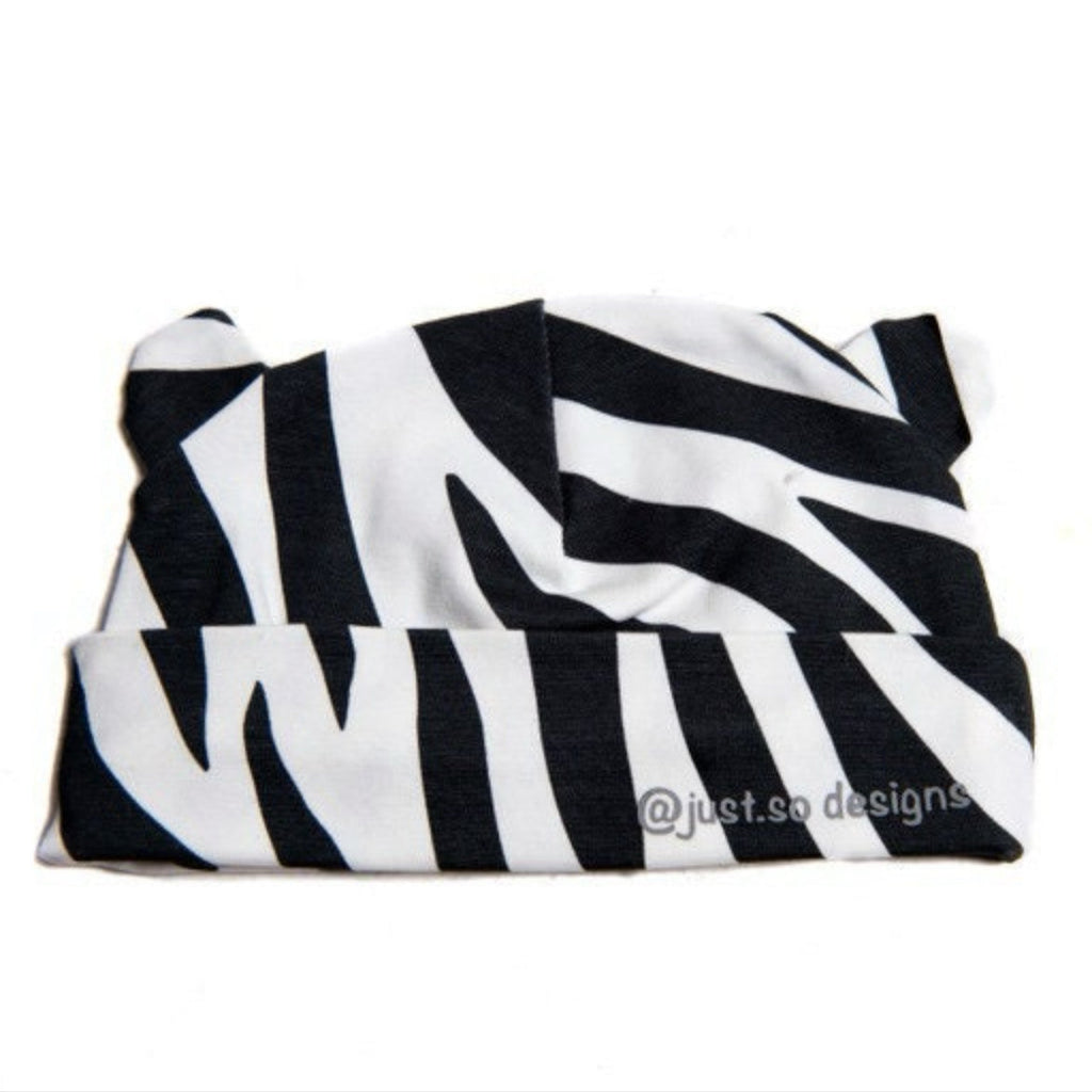 Zebra Print Newborn Hat