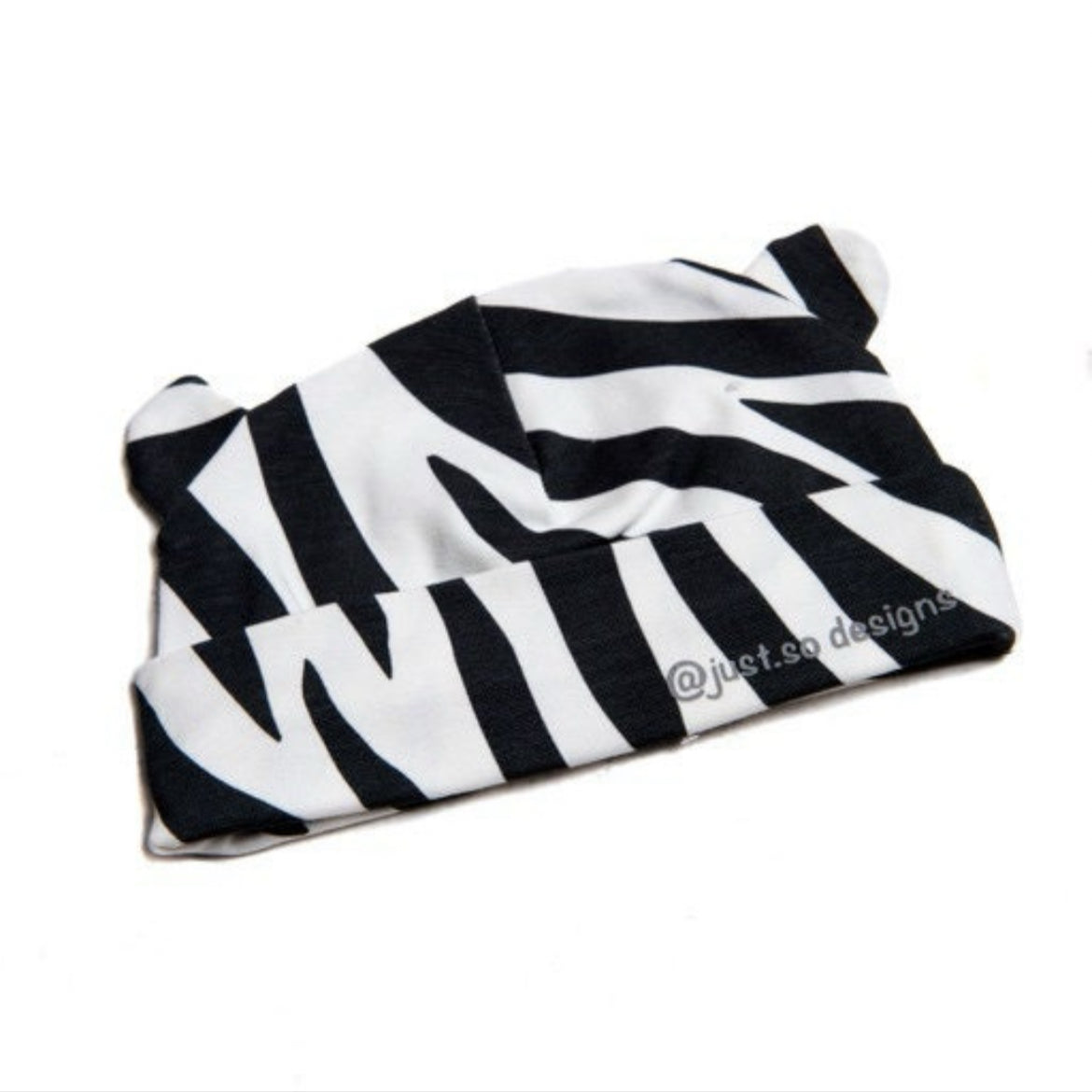 Zebra Print Newborn Hat