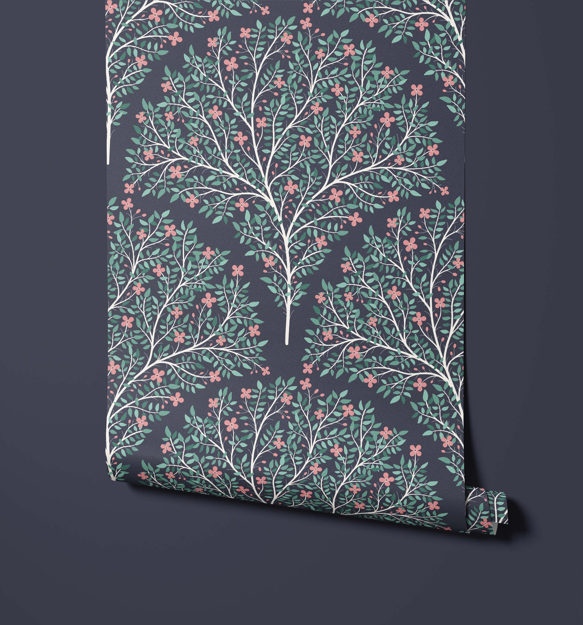 Red Flower Green Leaf Wallpaper