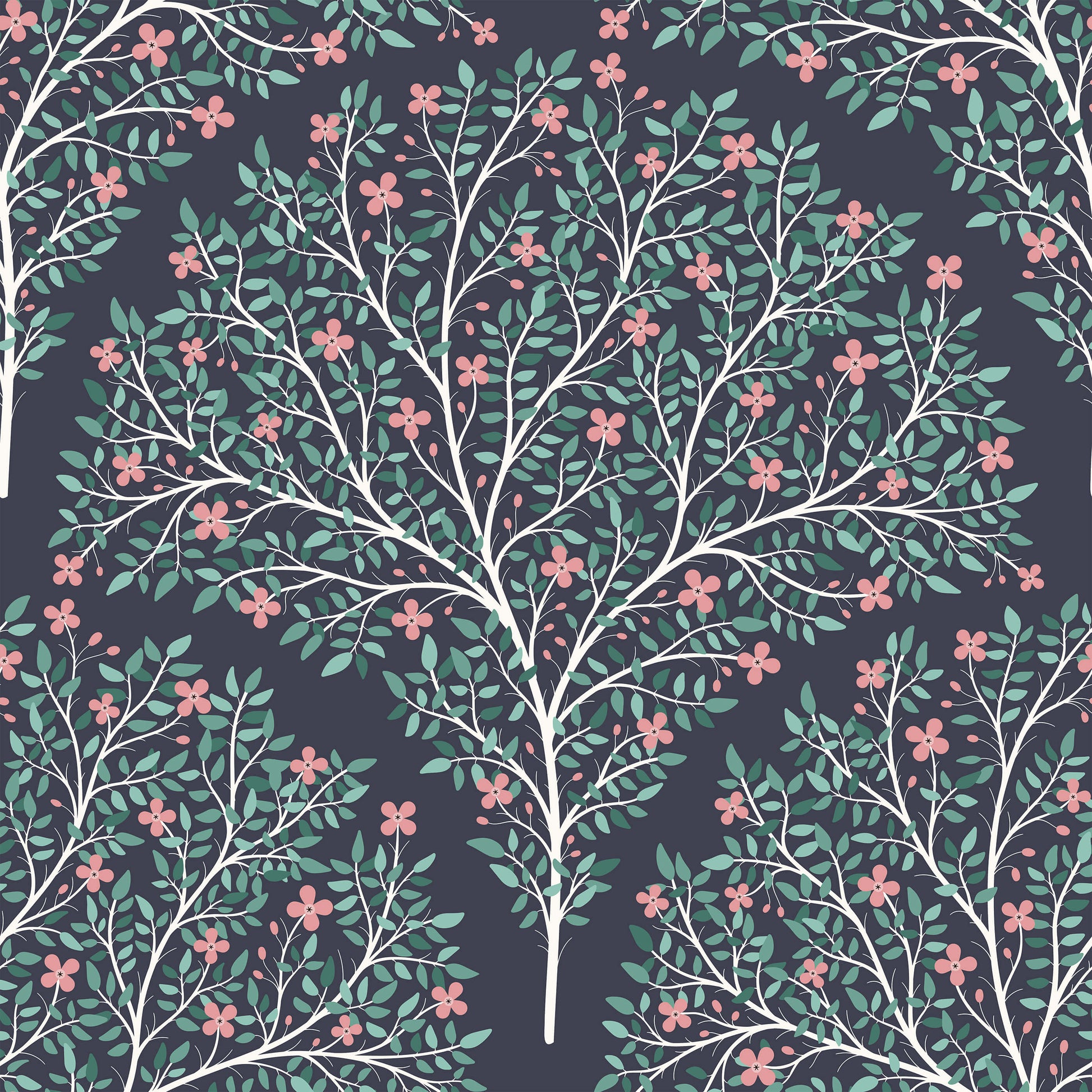 Red Flower Green Leaf Wallpaper