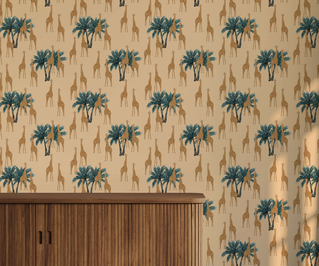 Zohra Giraffe Pattern Wallpaper