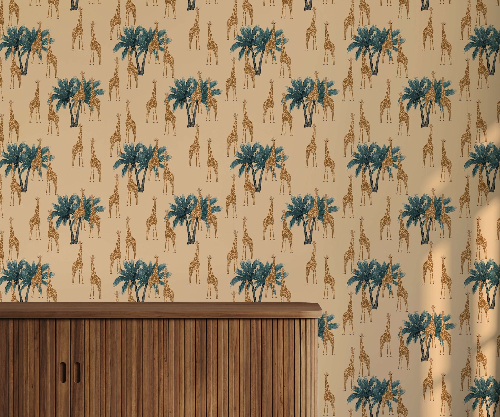 Zohra Giraffe Pattern Wallpaper