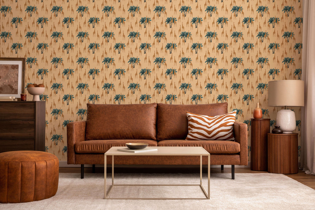Zohra Giraffe Pattern Wallpaper