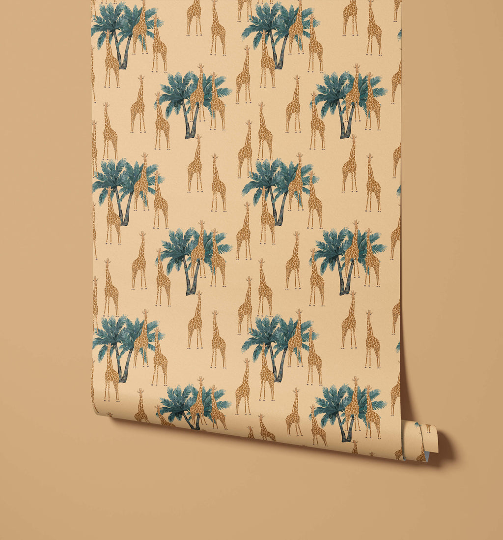 Zohra Giraffe Pattern Wallpaper