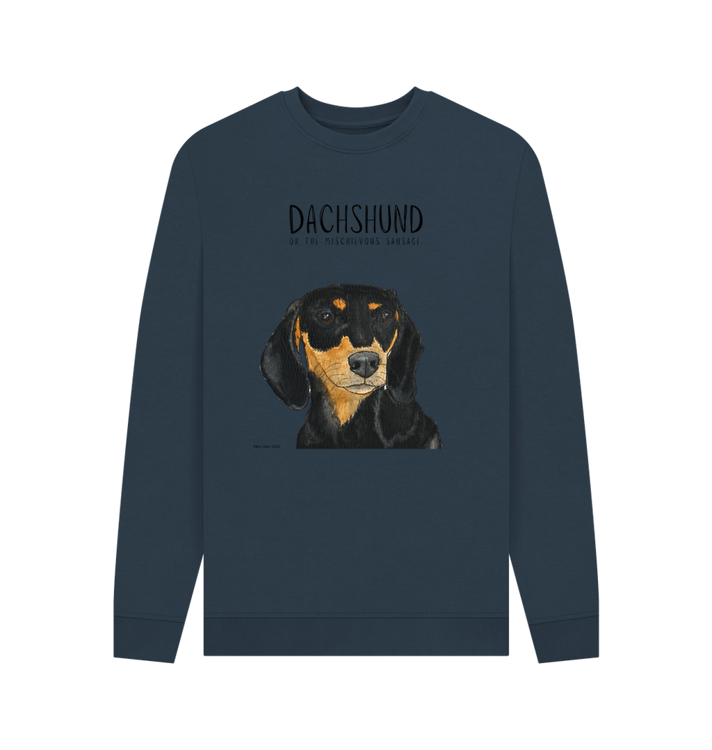 Mischievous Black and Tan Hot Dog Sweatshirt