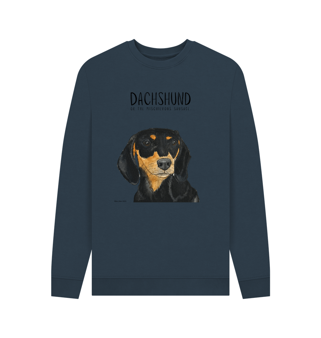 Mischievous Black and Tan Hot Dog Sweatshirt